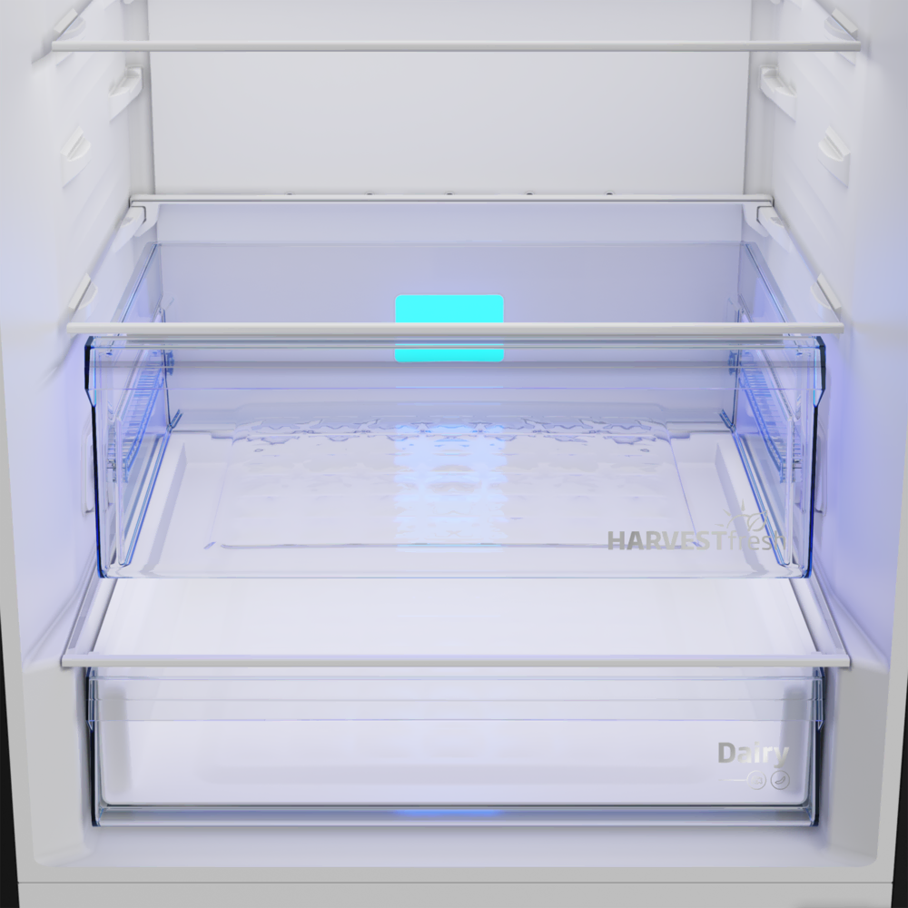 670475 IESC AI  Siyah Cam Yapay Zeka Teknolojili Alttan Donduruculu Buzdolabı