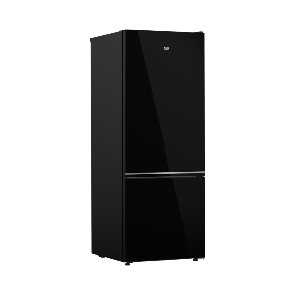 670475 IESC AI  Siyah Cam Yapay Zeka Teknolojili Alttan Donduruculu Buzdolabı