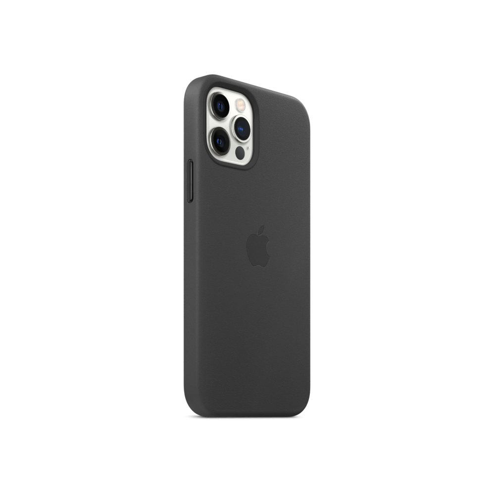 iPhone 12/12 Pro Deri Kılıf Siyah Telefon Kılıfı