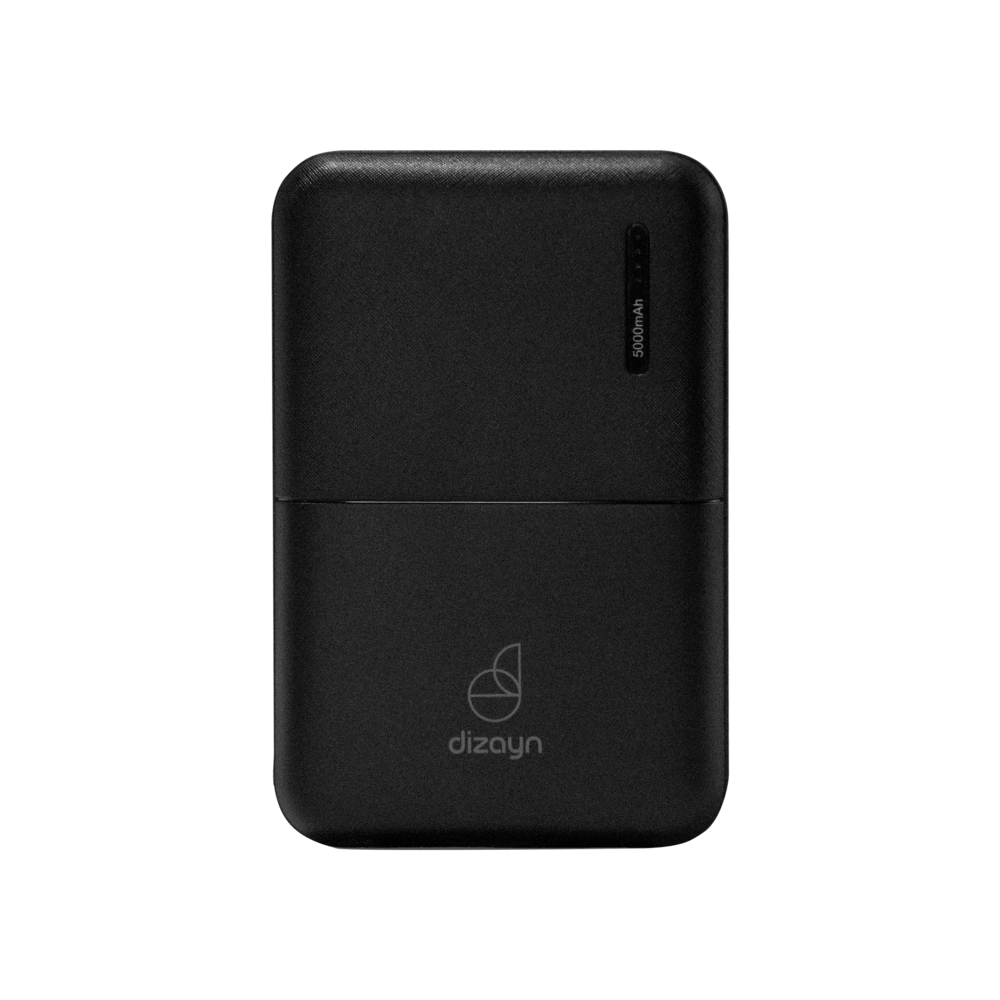 Dizayn D400 Powerbank 5000mAh USBC Siyah Cep Telefonu Aksesuarları