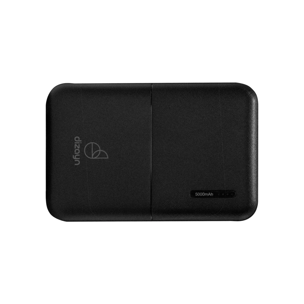Dizayn D400 Powerbank 5000mAh USBC Siyah Cep Telefonu Aksesuarları