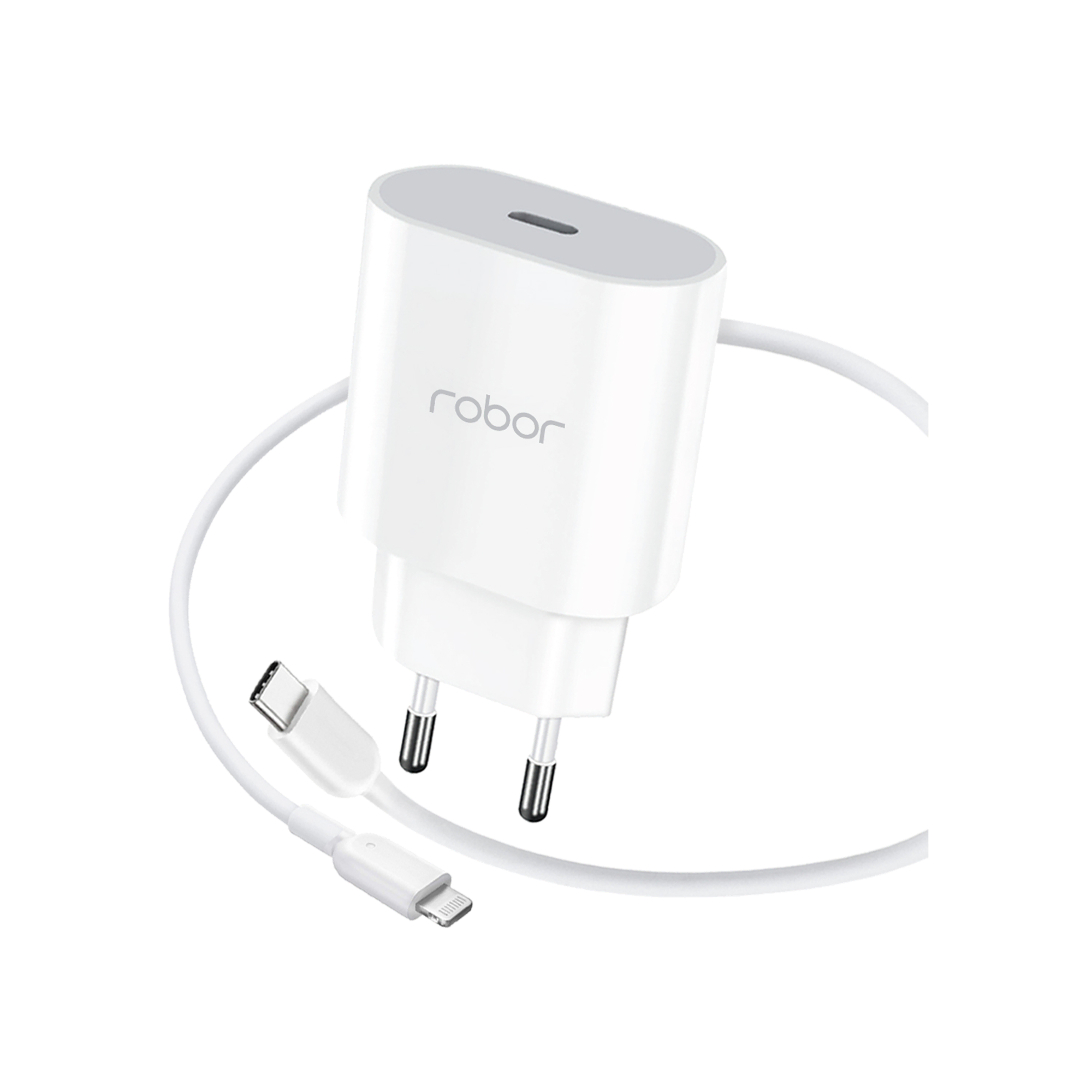 Robor Şarj Adap. R621 Usb-C Lightning 1m Şarj Cihazları