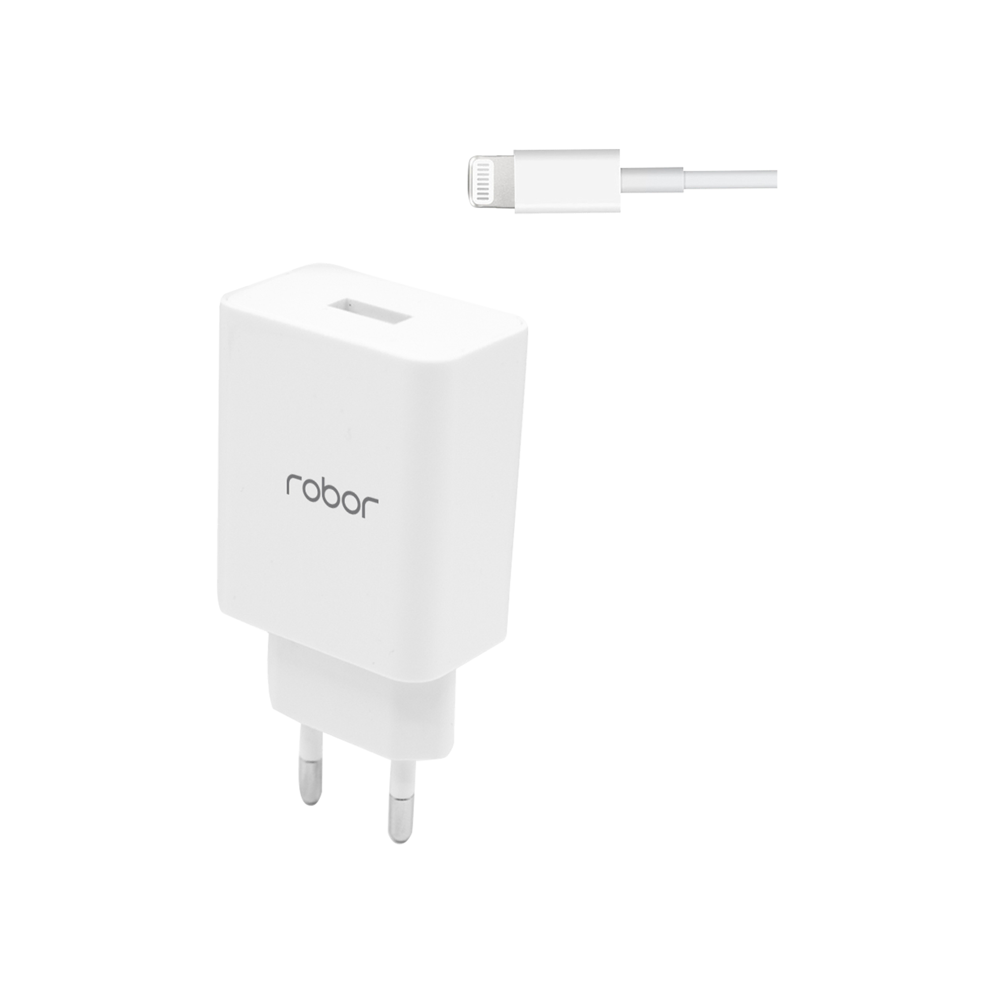 Robor Şarj Adap. R612 Lightning 1m Beyaz Şarj Cihazları