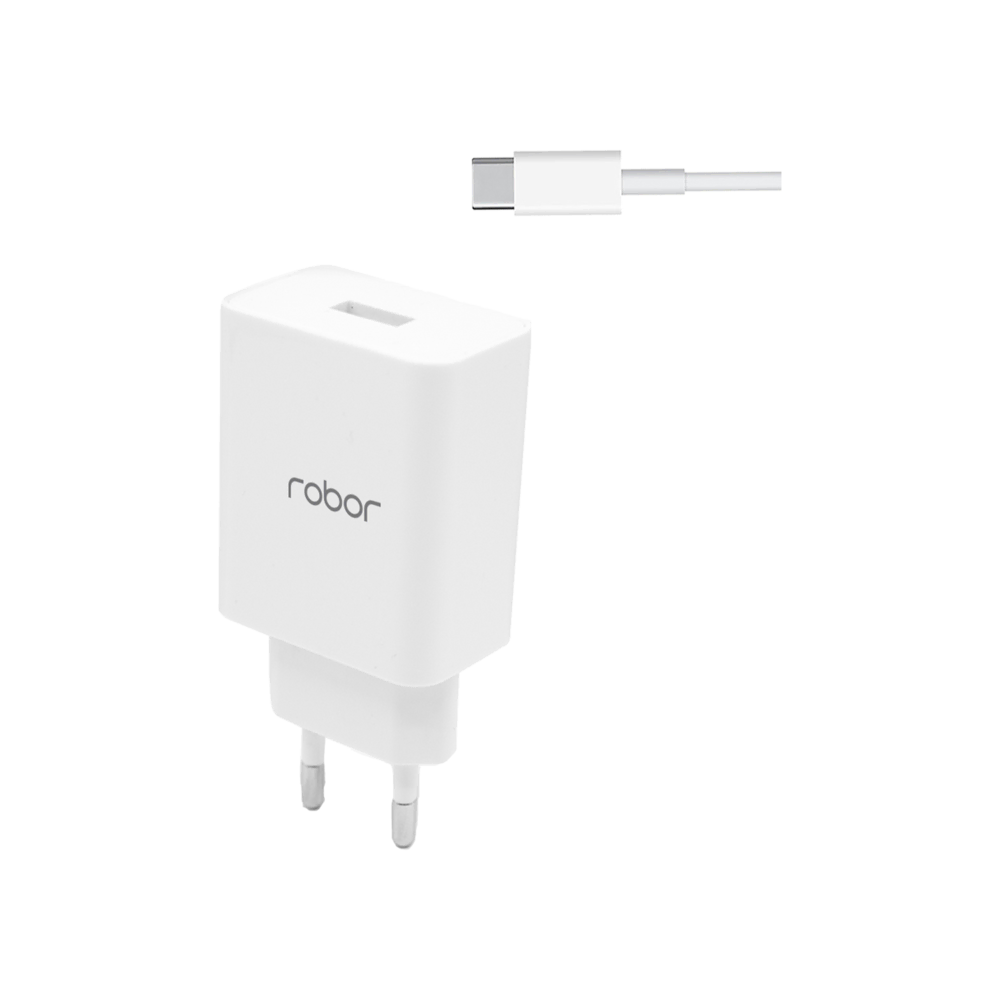 Robor Şarj Adap. R612 Type-C  1m Beyaz Şarj Cihazları