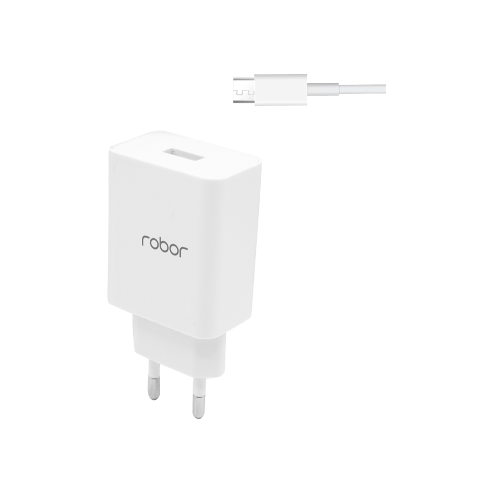 Robor Şarj Adap. R612 USB-C 1m Beyaz Cep Telefonu Aksesuarları