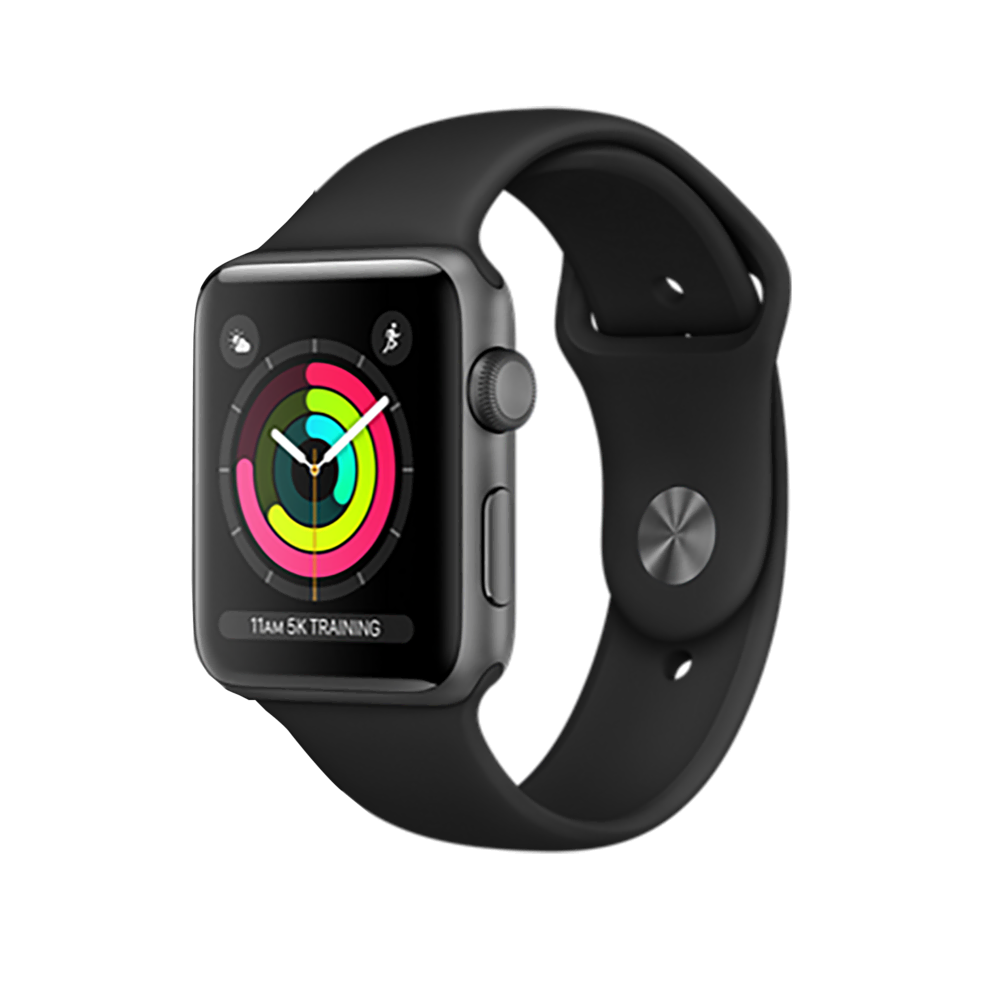 Apple W S3 38mm S. Grey Case Black SBand Akıllı Saat