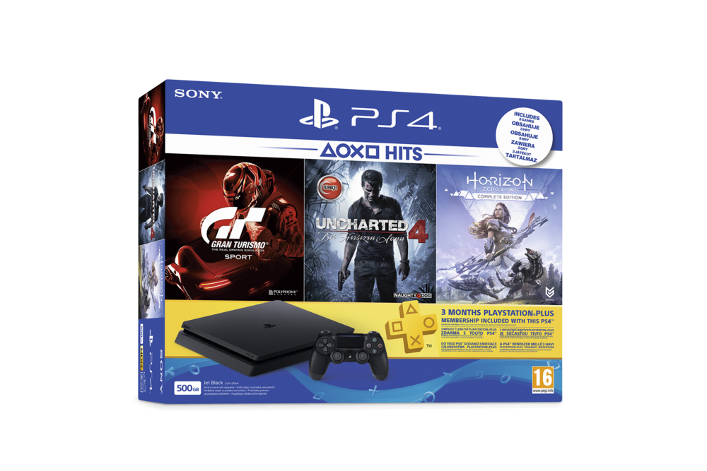 PS4 500GB 3 Aylık PS Plus+GTS+UCH4+ HRZN 
