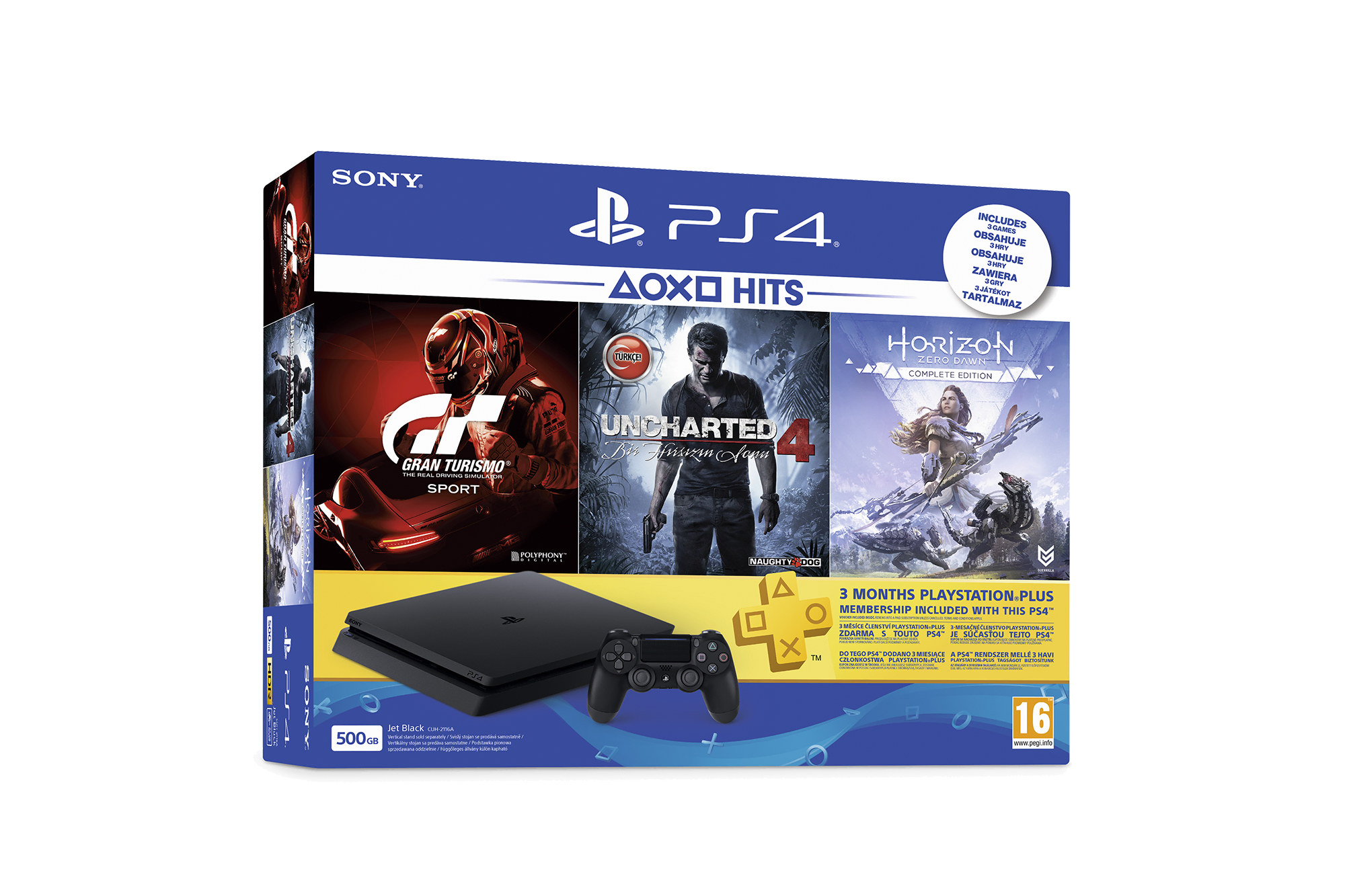 PS4 500GB 3 Aylık PS Plus+GTS+UCH4+ HRZN 