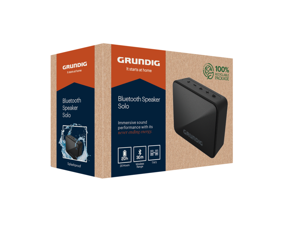 Grundig Solo BT Hoparlör Siyah Hoparlör