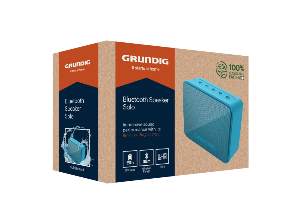 Grundig Solo BT Hoparlör Mavi Hoparlör