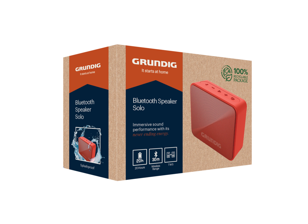 Grundig Solo BT Hoparlör Kırmızı Hoparlör