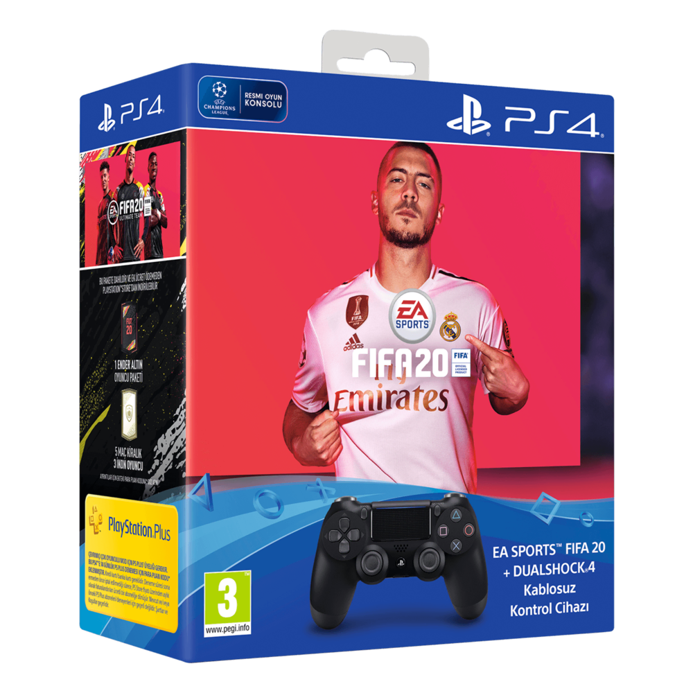 SONY DS4 Black + Fifa 20 Bundle 