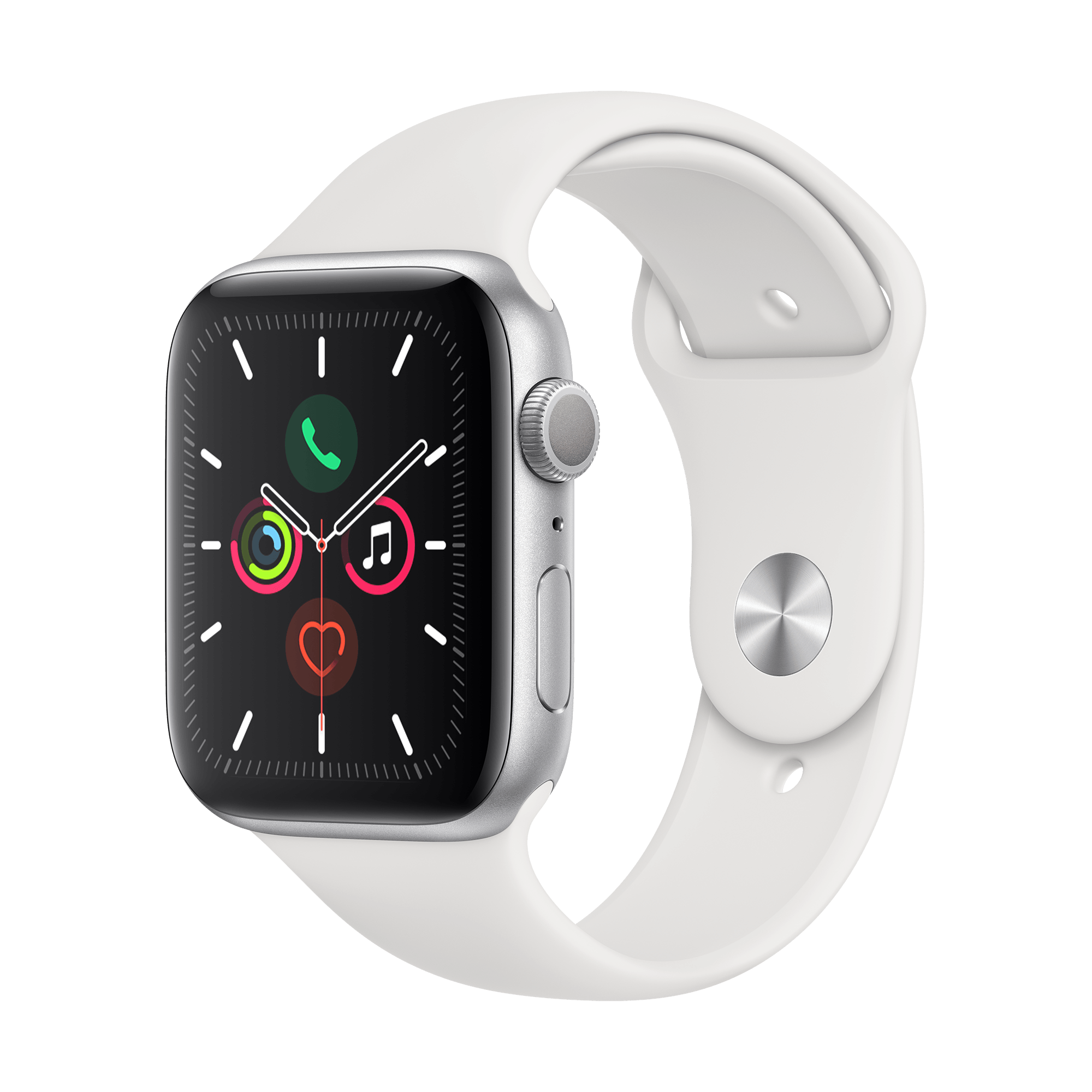 APPLE W S5 44 SIL AL Case- White bnd Apple