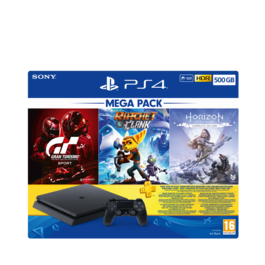 PS4 500GB Mega Paket(HZD-CE+GTS+RC+3ayP) | Oyun Konsolu | Fiyatını