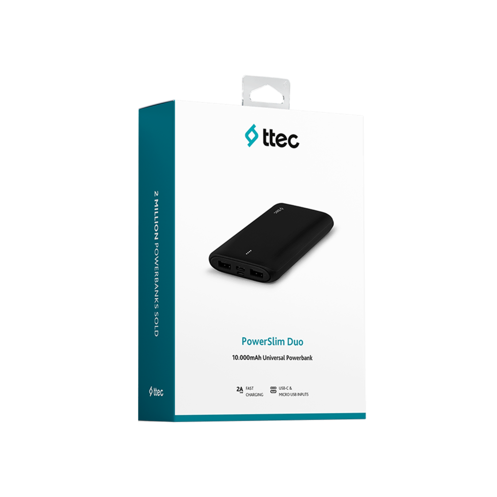 Ttec 2BB163S PowerSlim Duo 10.000mAh Ta Powerbank