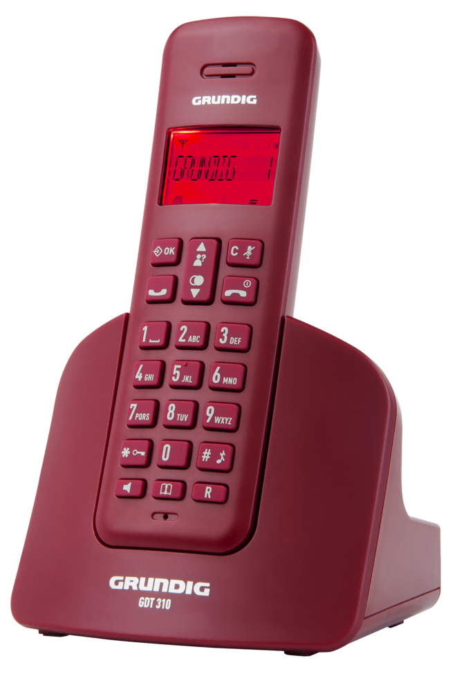 GRUNDIG GDT 310 Kırmızı Telsiz Telefon