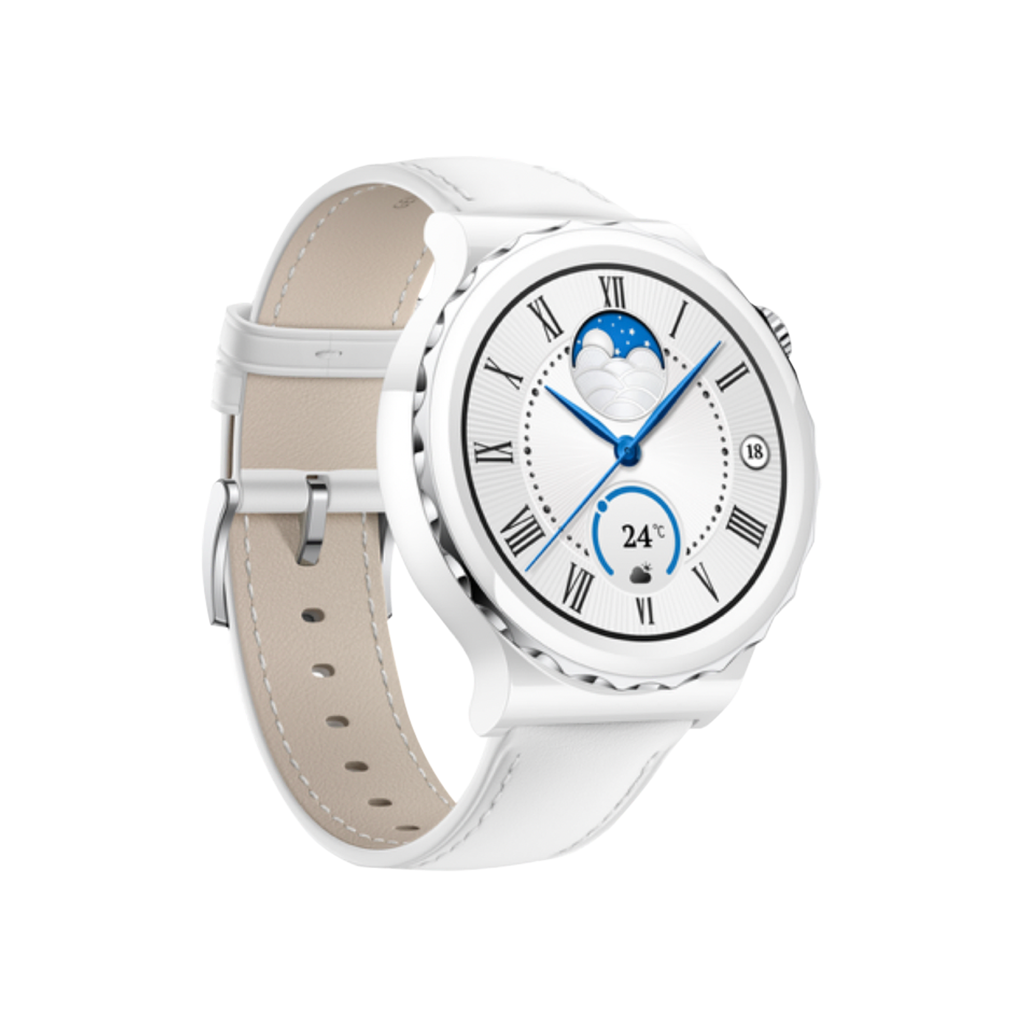 Huawei GT3 Pro 43mm Seramik Beyaz Deri Akıllı Saat