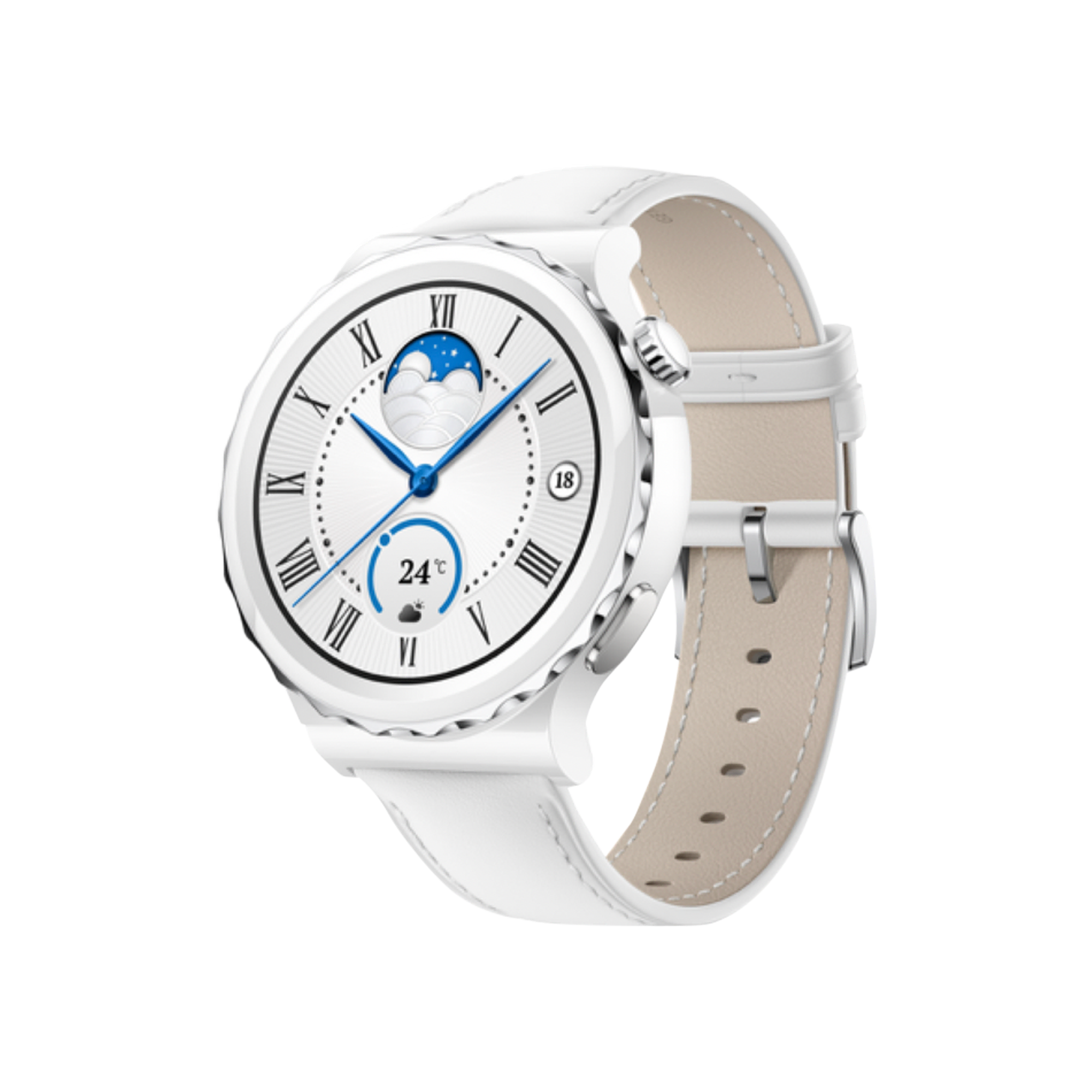 Huawei GT3 Pro 43mm Seramik Beyaz Deri Akıllı Saat