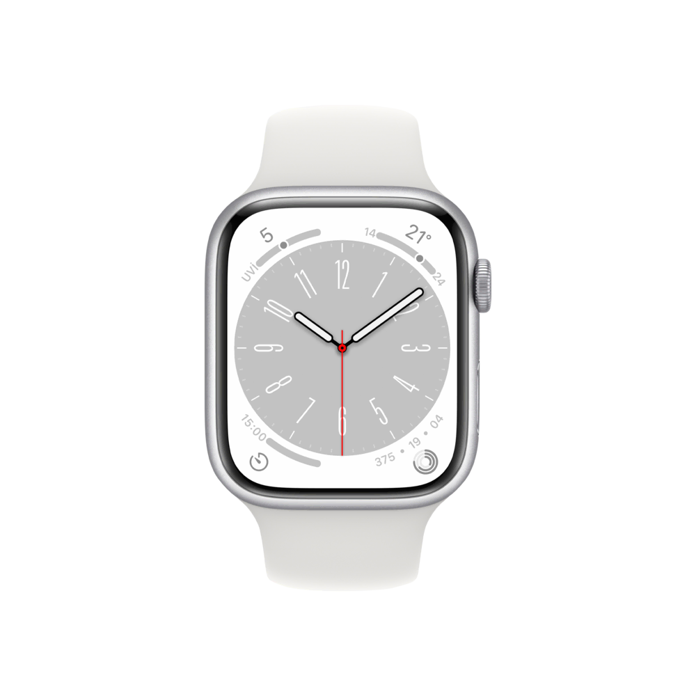 Apple Watch Series 8, 45mm Gümüş Akıllı Saat