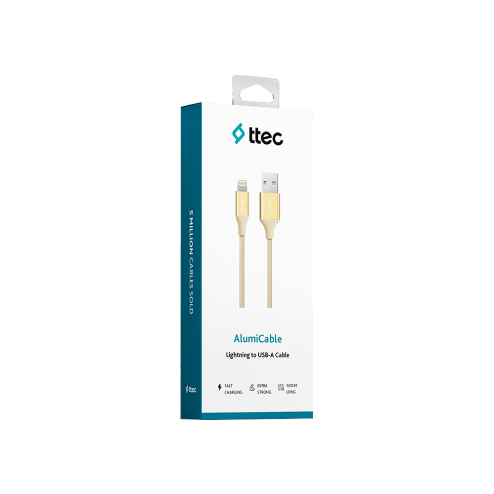Ttec AlumiCable iPh. Şarj Kablosu Altın Şarj Kabloları