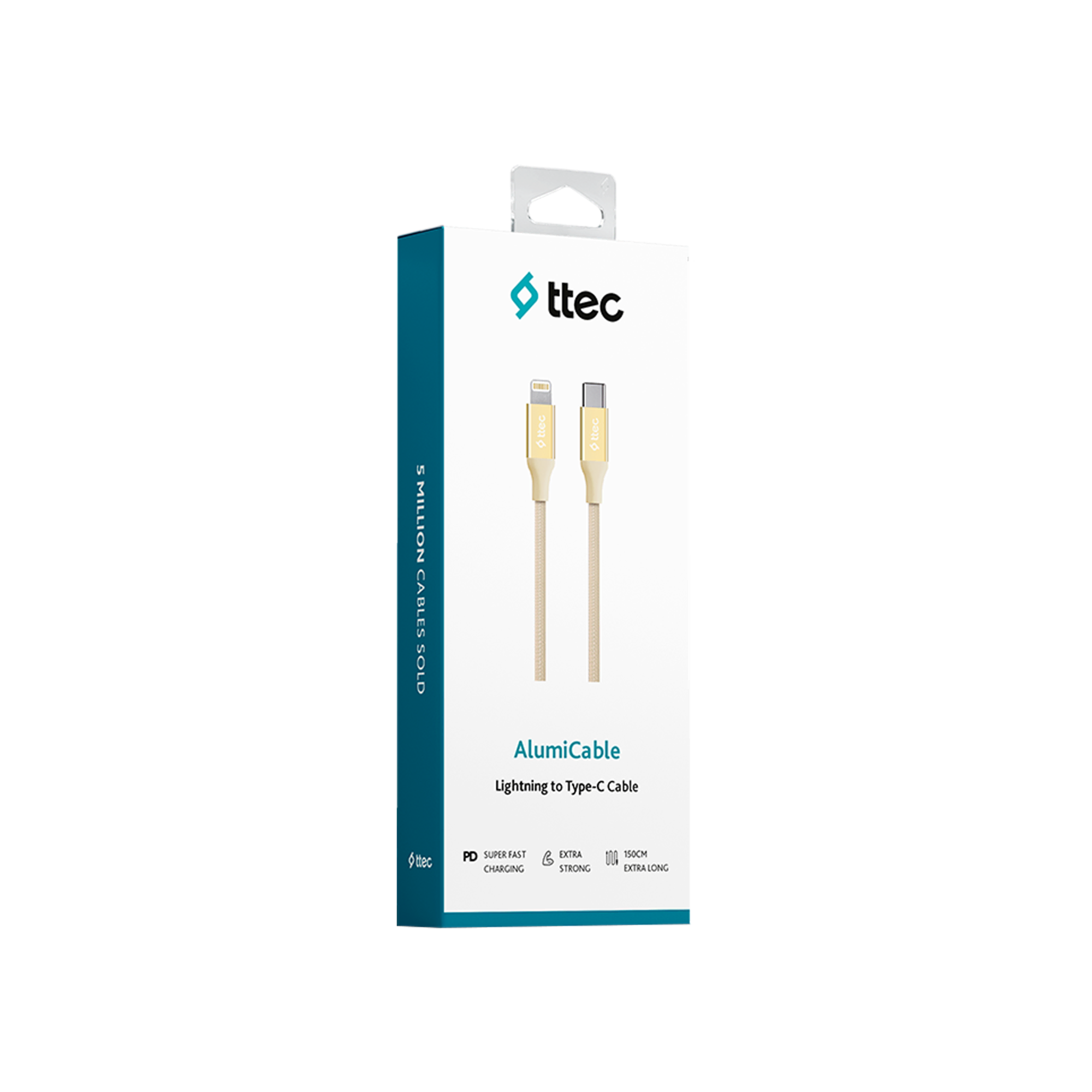 Ttec AlumiCable Typec-Lightng Kablo Gold Şarj Kabloları