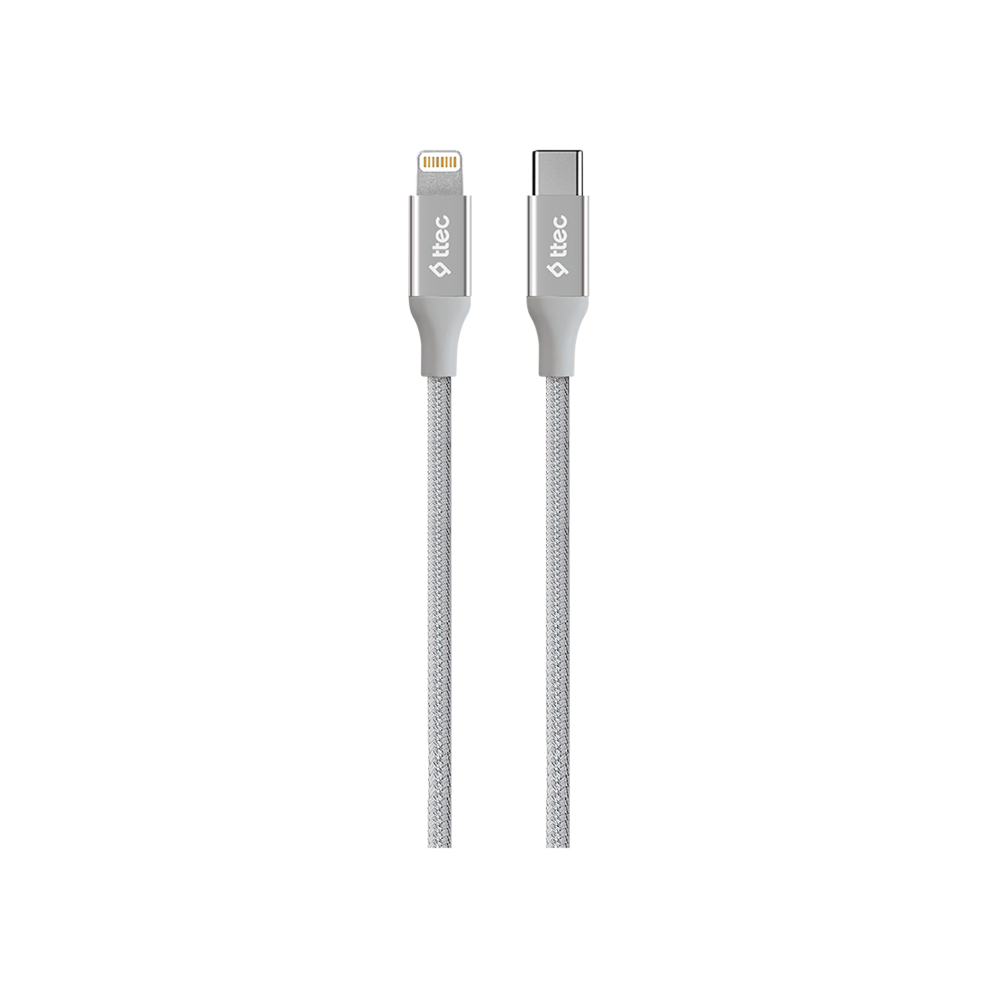 TtecAlumiCable Typec-Lightng KabloGümüş Şarj Kabloları