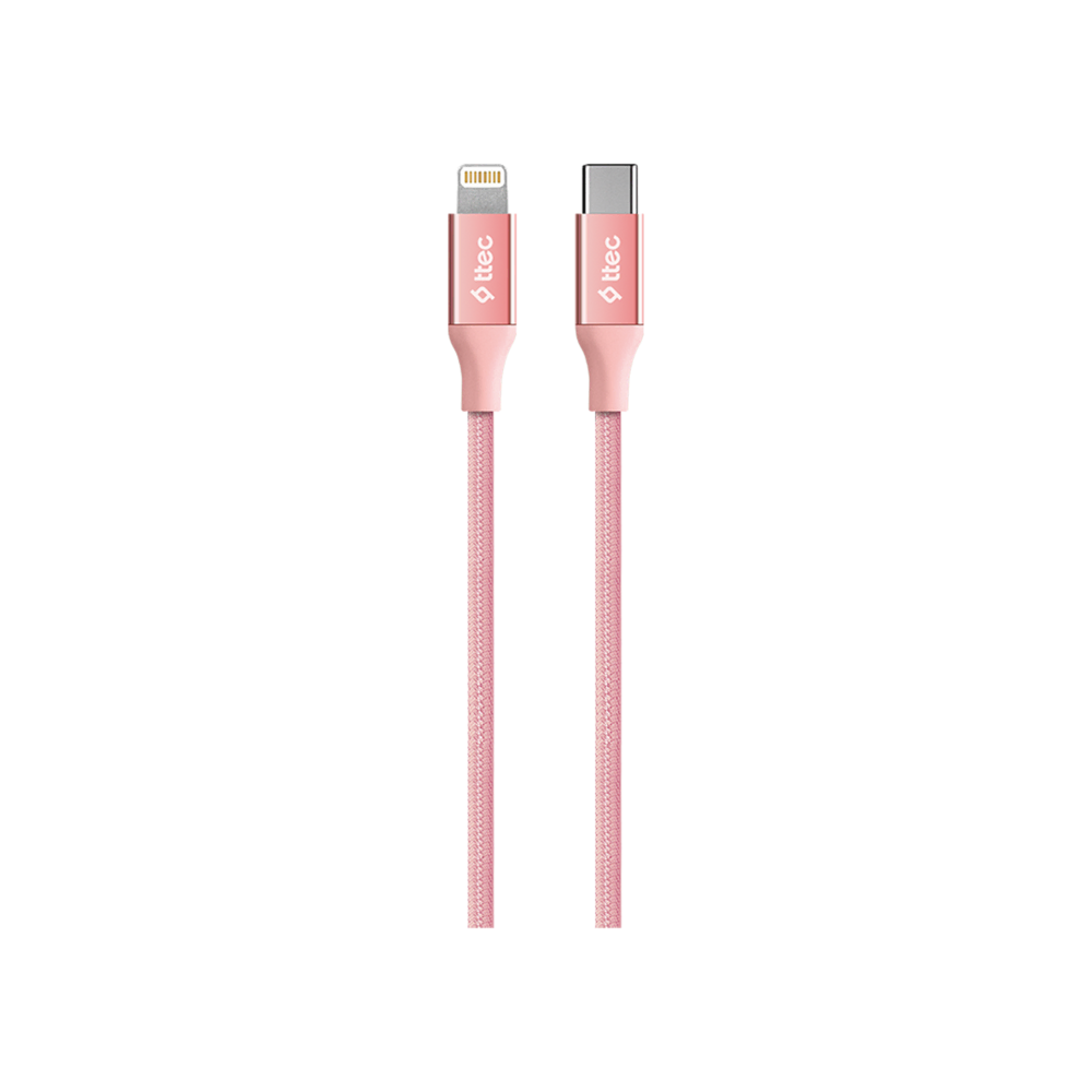 Ttec AlumiCable Typec-Lightng Kablo Roze Şarj Kabloları