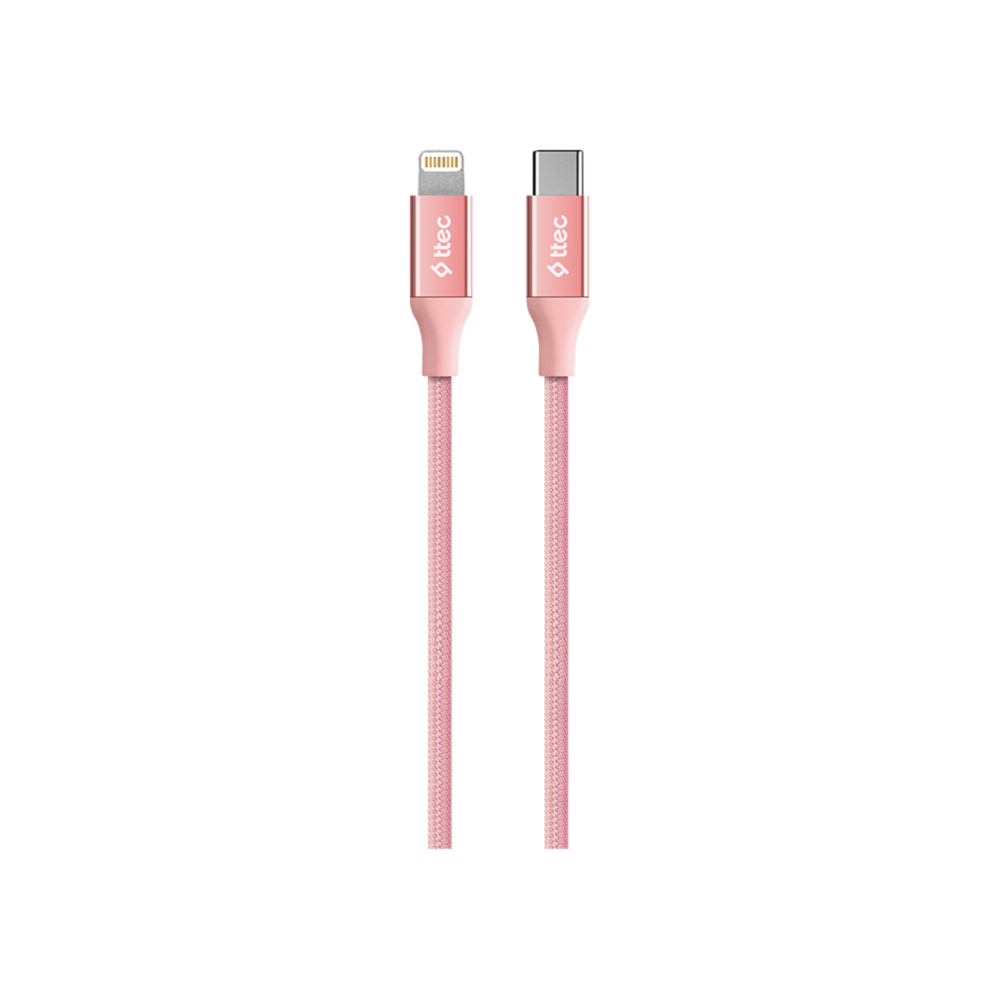 Ttec AlumiCable Typec-Lightng Kablo Roze Şarj Kabloları