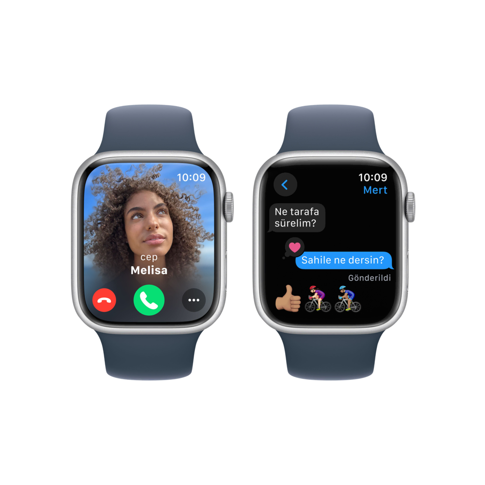 Apple Watch S9  41mm Gümüş-Mavi SB - S/M Akıllı Saat