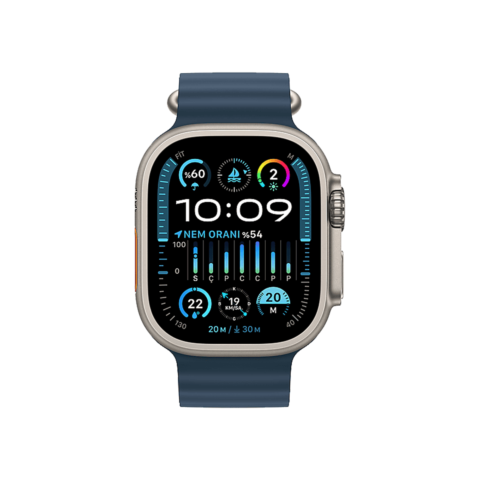 Apple Watch Ultra 2, 49mm Okyanus Mavisi Akıllı Saat