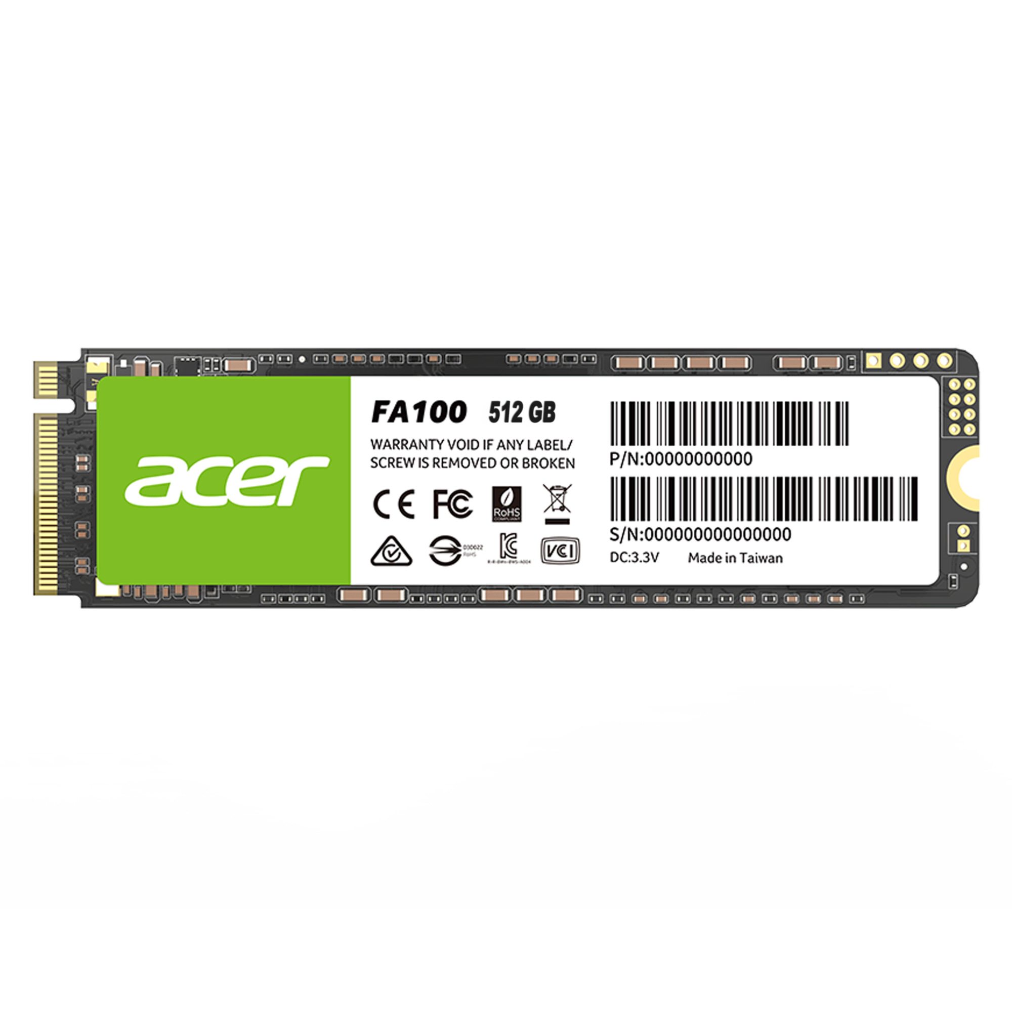 Acer FA100 PCIe NVMe 512GB Çevre Birimleri