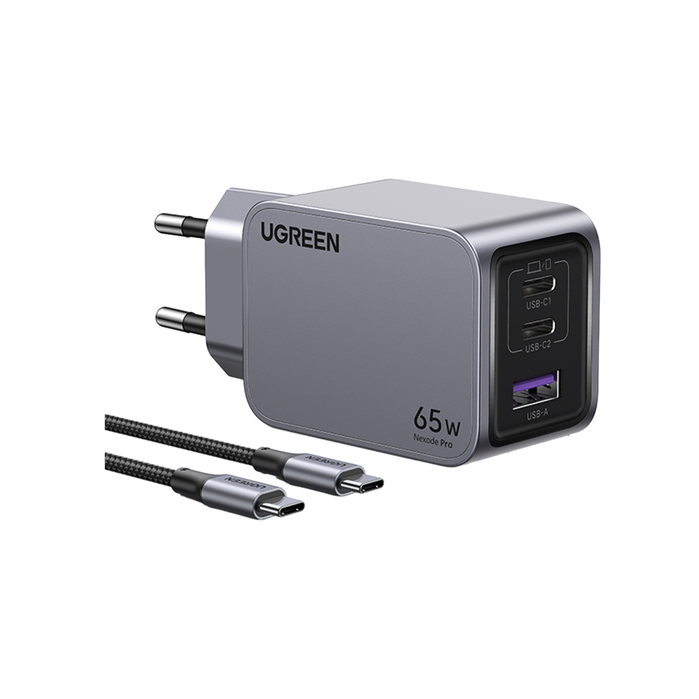 UGREEN Nexode Pro 65W adaptör+100W kablo Cep Telefonu Aksesuarları