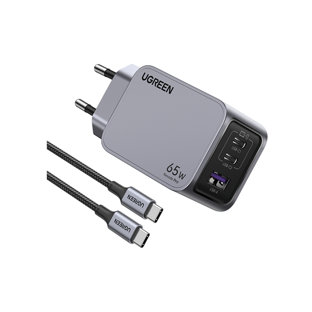 UGREEN Nexode Pro 65W adaptör+100W kablo Cep Telefonu Aksesuarları