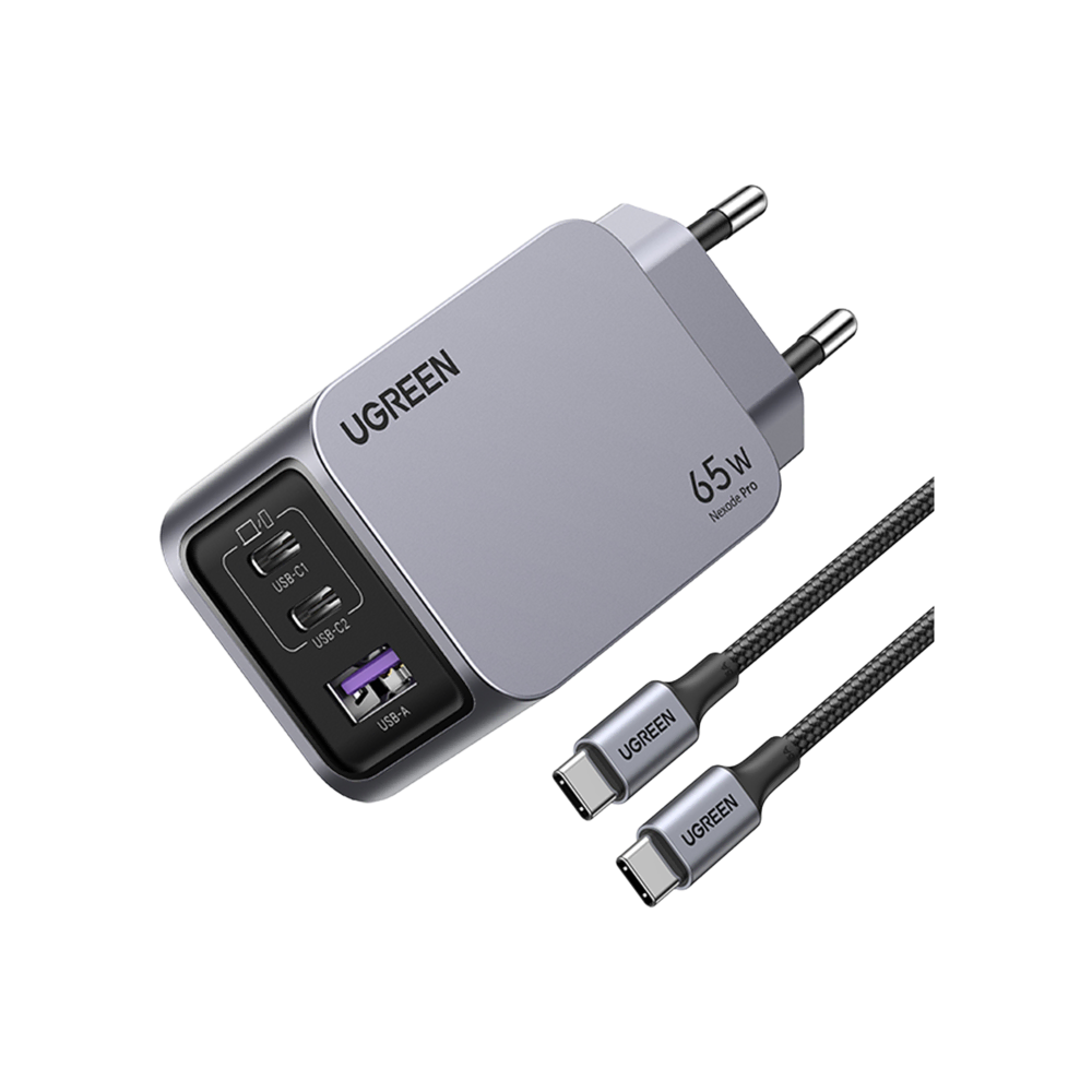 UGREEN Nexode Pro 65W adaptör+100W kablo Cep Telefonu Aksesuarları