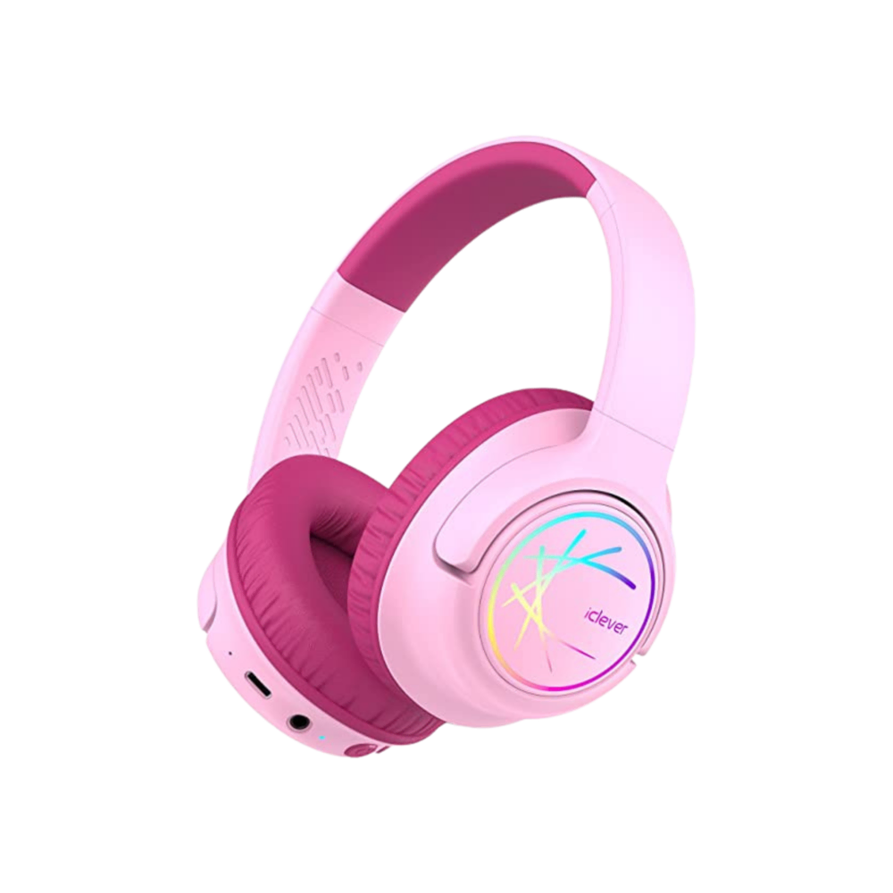 iClever BTH18 LED Çocuk Kulaklık Pembe Kulaklık