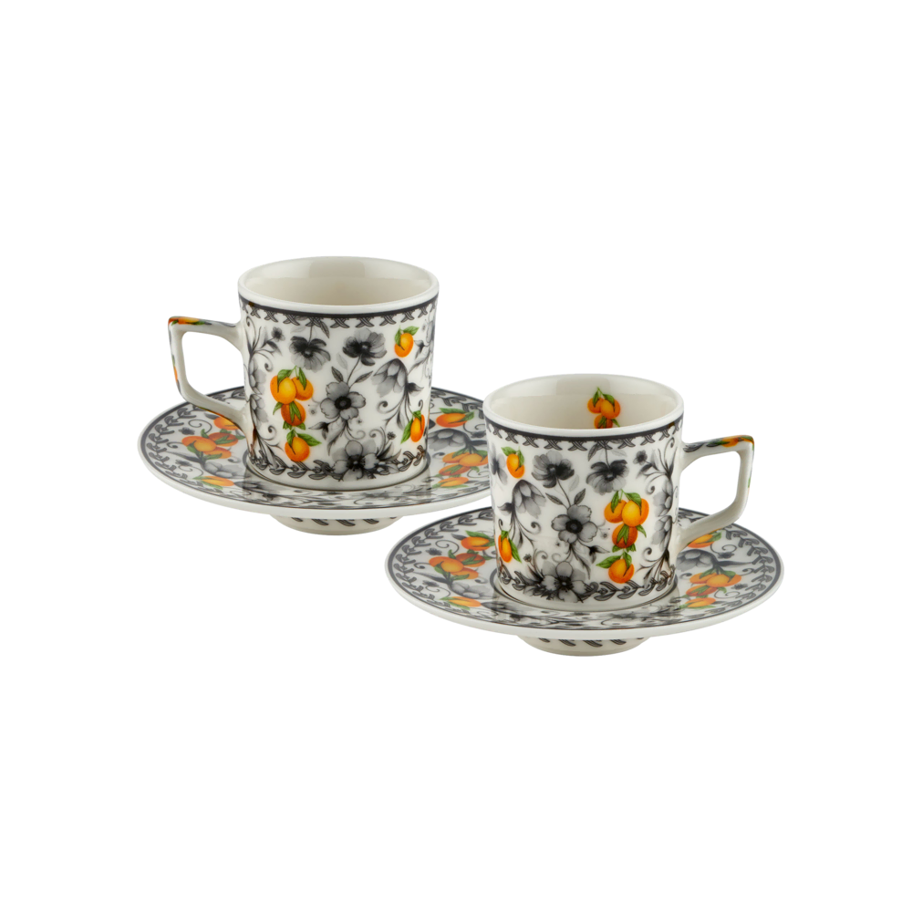 Chiara Alessi Arancia Gri Fincan Kahve Fincanları
